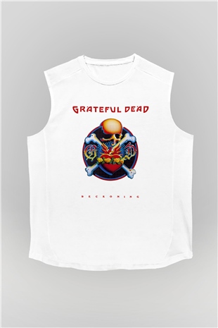 Grateful Dead Beyaz Unisex Kolsuz Tişört