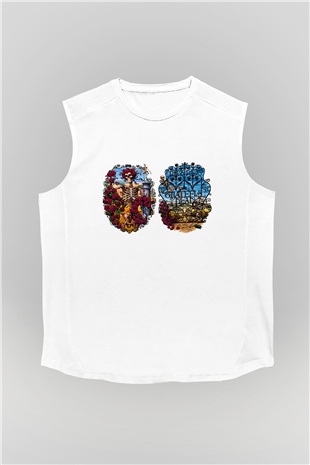 Grateful Dead Beyaz Unisex Kolsuz Tişört