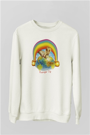 Grateful Dead Beyaz Unisex Sweatshirt