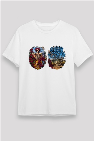 Grateful Dead Beyaz Unisex Tişört T-Shirt - TişörtFabrikası