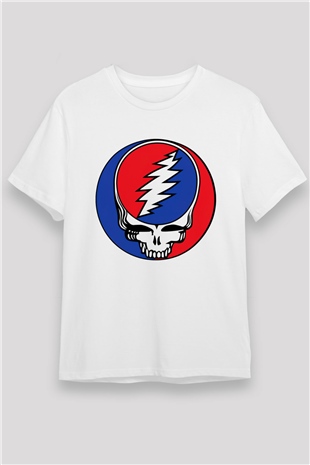 Grateful Dead Beyaz Unisex Tişört T-Shirt - TişörtFabrikası