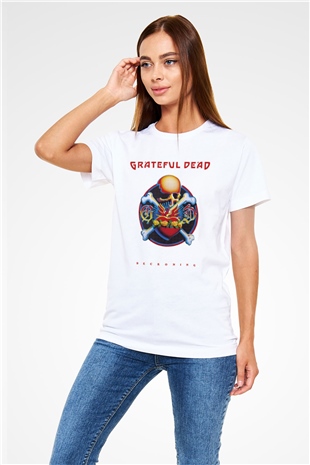 Grateful Dead Beyaz Unisex Tişört T-Shirt - TişörtFabrikası