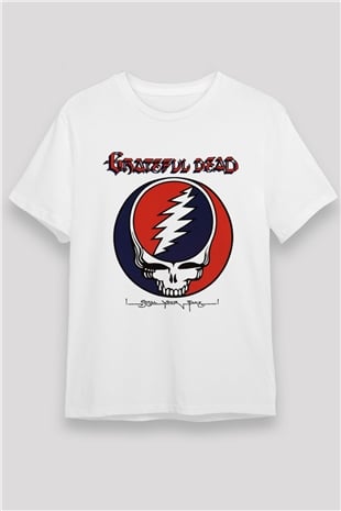 Grateful Dead Beyaz Unisex Tişört T-Shirt - TişörtFabrikası