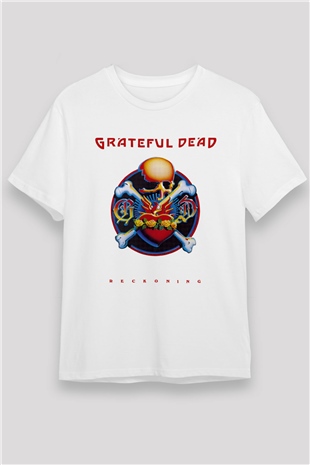 Grateful Dead Beyaz Unisex Tişört T-Shirt - TişörtFabrikası