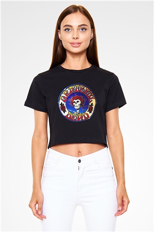 Grateful Dead Siyah Crop Top Tişört