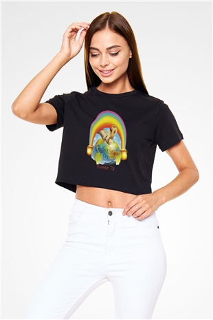 Grateful Dead Siyah Crop Top Tişört