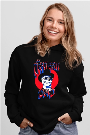 Grateful Dead Siyah Unisex Hoodie