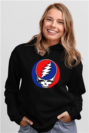 Grateful Dead Siyah Unisex Hoodie