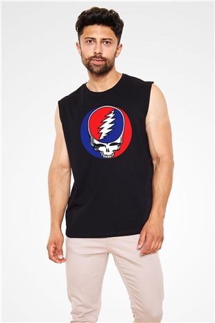 Grateful Dead Siyah Unisex Kolsuz Tişört