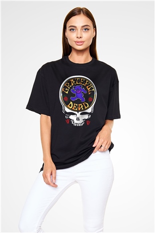 Grateful Dead Siyah Unisex Oversize Tişört T-Shirt
