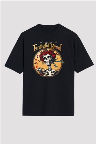 Grateful Dead Siyah Unisex Oversize Tişört T-Shirt