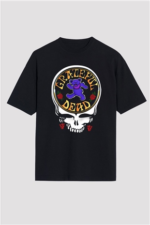 Grateful Dead Siyah Unisex Oversize Tişört T-Shirt