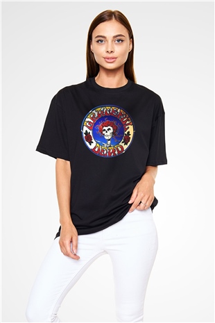 Grateful Dead Siyah Unisex Oversize Tişört T-Shirt