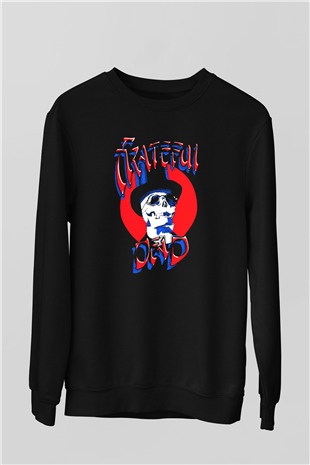 Grateful Dead Siyah Unisex Sweatshirt