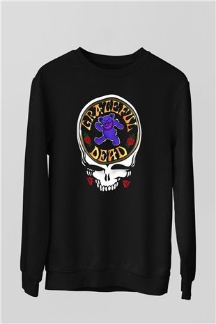 Grateful Dead Siyah Unisex Sweatshirt