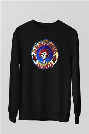 Grateful Dead Siyah Unisex Sweatshirt
