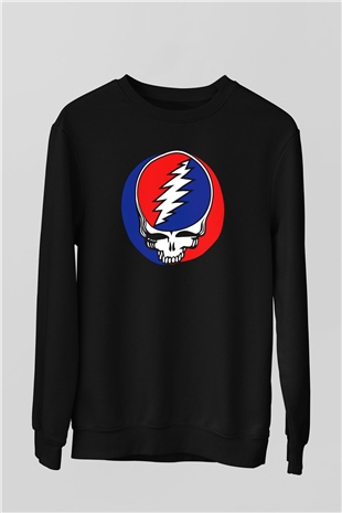 Grateful Dead Siyah Unisex Sweatshirt