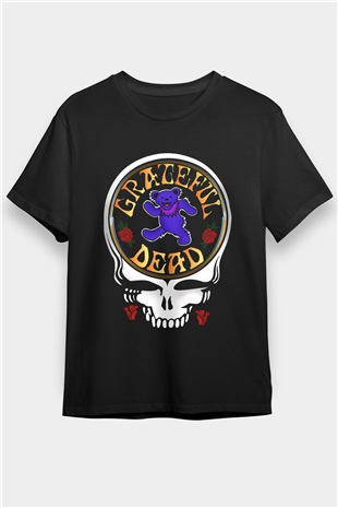 Grateful Dead Siyah Unisex Tişört T-Shirt - TişörtFabrikası