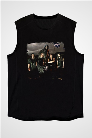 Grave Digger Baskılı Unisex Siyah Kolsuz Tişört