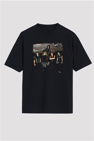 Grave Digger Baskılı Unisex Siyah Oversize Tişört