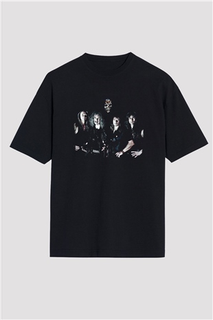 Grave Digger Baskılı Unisex Siyah Oversize Tişört