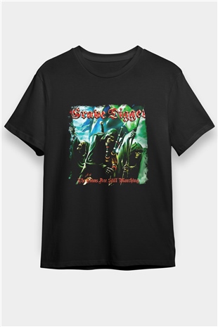 Grave Digger Baskılı Unisex Siyah Tişört