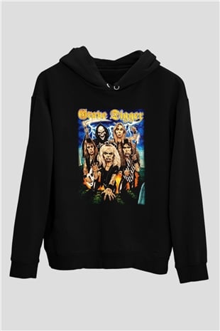 Grave Digger Siyah Unisex Hoodie