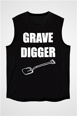 Grave Digger Siyah Unisex Kolsuz Tişört