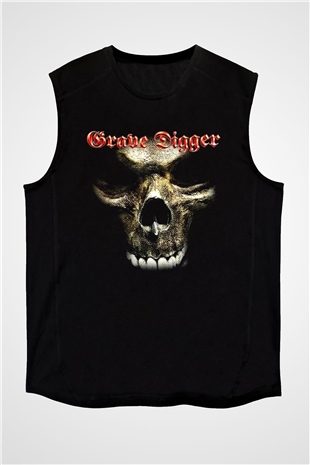 Grave Digger Siyah Unisex Kolsuz Tişört