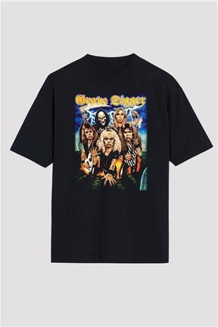 Grave Digger Siyah Unisex Oversize Tişört T-Shirt