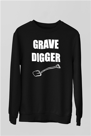 Grave Digger Siyah Unisex Sweatshirt
