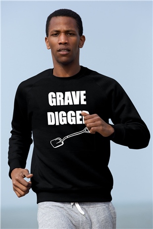 Grave Digger Siyah Unisex Sweatshirt