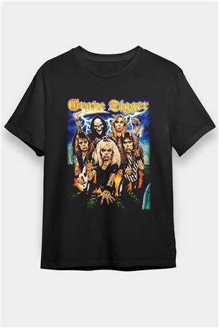 Grave Digger Siyah Unisex Tişört T-Shirt - TişörtFabrikası