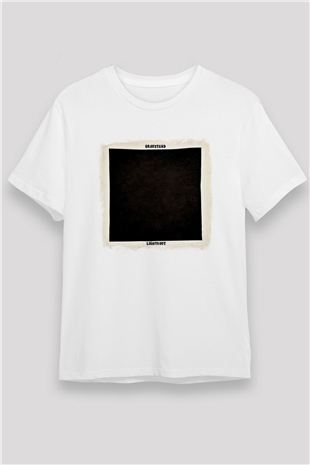 Graveyard Baskılı Unisex Beyaz Tişört