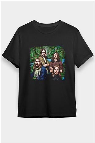 Graveyard Baskılı Unisex Siyah Tişört