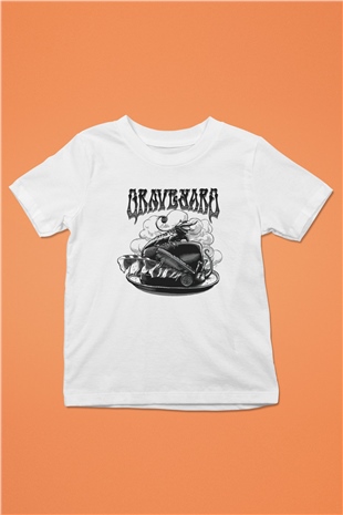 Graveyard Beyaz Unisex Çocuk Tişört