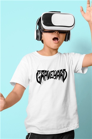 Graveyard Beyaz Unisex Çocuk Tişört
