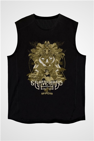 Graveyard Siyah Unisex Kolsuz Tişört