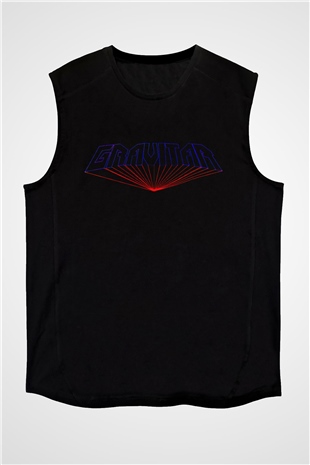 Gravitar Siyah Unisex  Kolsuz Tişört
