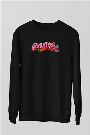 Gravitar Siyah Unisex Sweatshirt