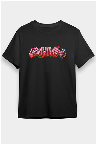 Gravitar Siyah Unisex Tişört