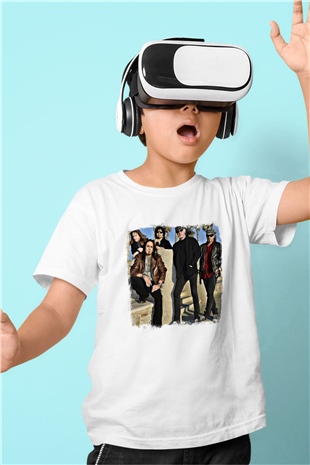 Great White Baskılı Unisex Beyaz Çocuk Tişört