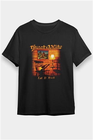 Great White Baskılı Unisex Siyah Tişört