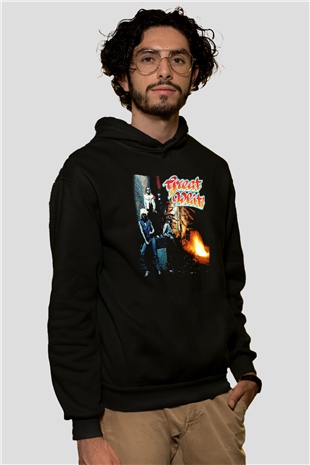 Great White Siyah Unisex Hoodie