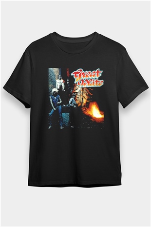 Great White Siyah Unisex Tişört T-Shirt - TişörtFabrikası