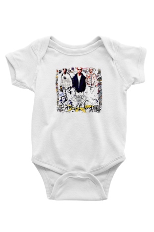 Green Day Baskılı Unisex Beyaz Bebek Body - Zıbın
