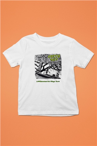 Green Day Baskılı Unisex Beyaz Çocuk Tişört