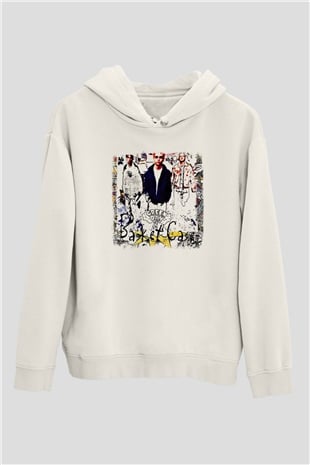 Green Day Baskılı Unisex Beyaz Hoodie