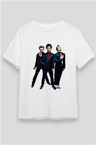 Green Day Baskılı Unisex Beyaz Tişört
