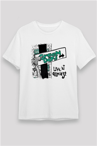 Green Day Baskılı Unisex Beyaz Tişört